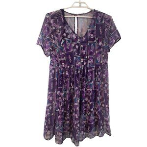 Torrid Disney dress womens size 2X Villain Maleficent mini mesh skater